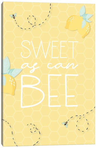 Sweet As Can Bee Canvas Art Print - Nicole Basque