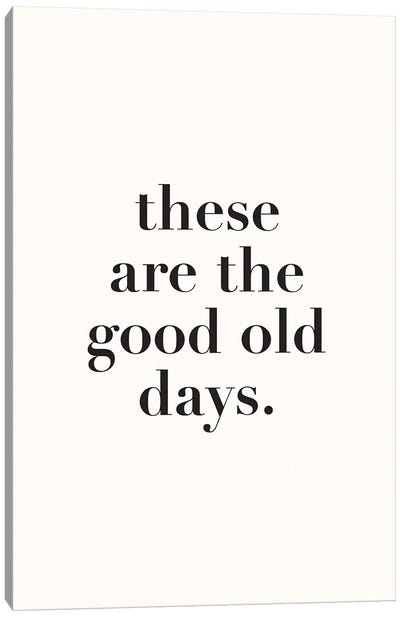 These Are The Good Old Days Canvas Art Print