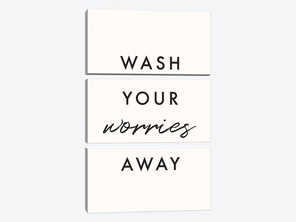 Wash Your Worries Away by Nicole Basque 3-piece Canvas Wall Art