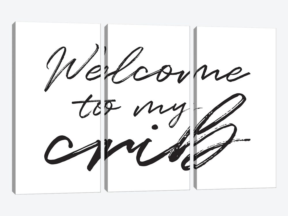Welcome To My Crib by Nicole Basque 3-piece Canvas Art Print