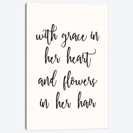 With Grace In Her Heart Canvas Print #NBQ120} by Nicole Basque Canvas Wall Art