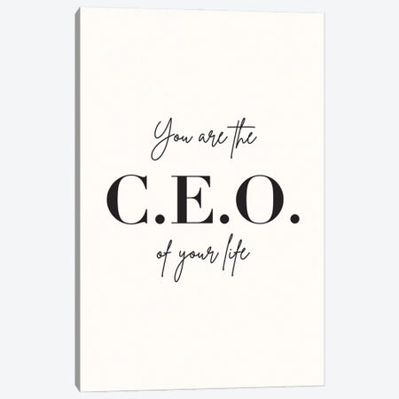 You Are The Ceo Of Your Life Canvas Print #NBQ128} by Nicole Basque Canvas Artwork