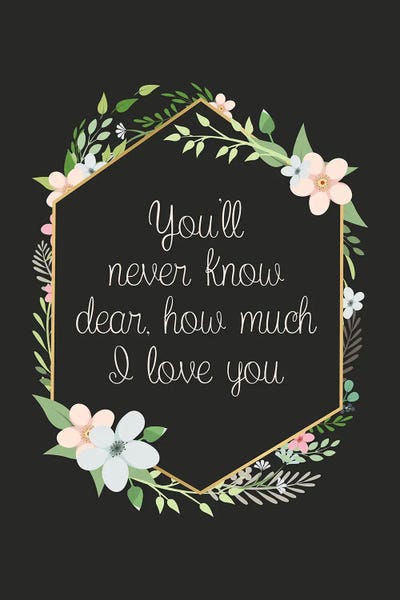 Typography: You'll Never Know Dear by Nicole Basque