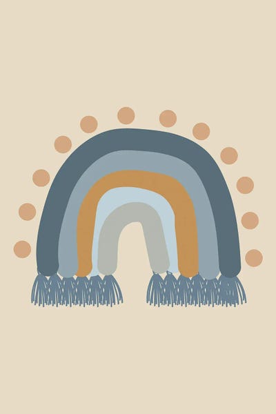 Rainbows: Blue Boho Rainbow by Nicole Basque