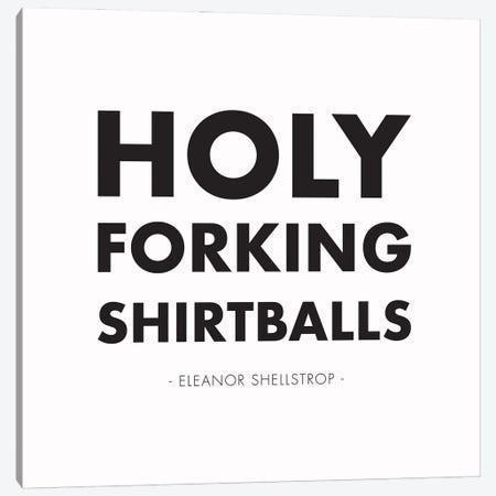 Holy Forking Shirtballs Canvas Print #NBQ130} by Nicole Basque Canvas Print