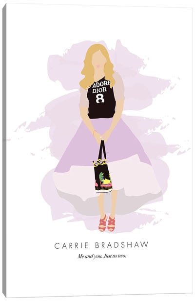 Carrie Bradshaw - Sex And The City II Canvas Art Print - Sitcoms & Comedy TV Show Art