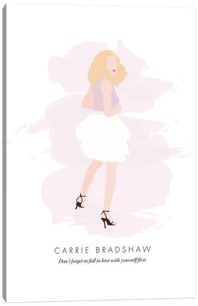 Carrie Bradshaw - Sex And The City Canvas Art Print - Self-Care Art
