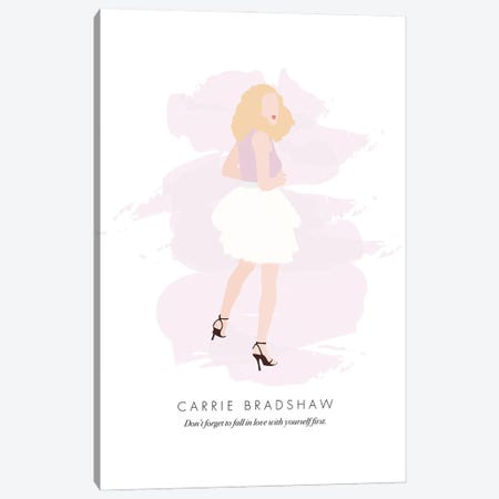 Carrie Bradshaw - Sex And The City Canvas Print #NBQ144} by Nicole Basque Canvas Art Print