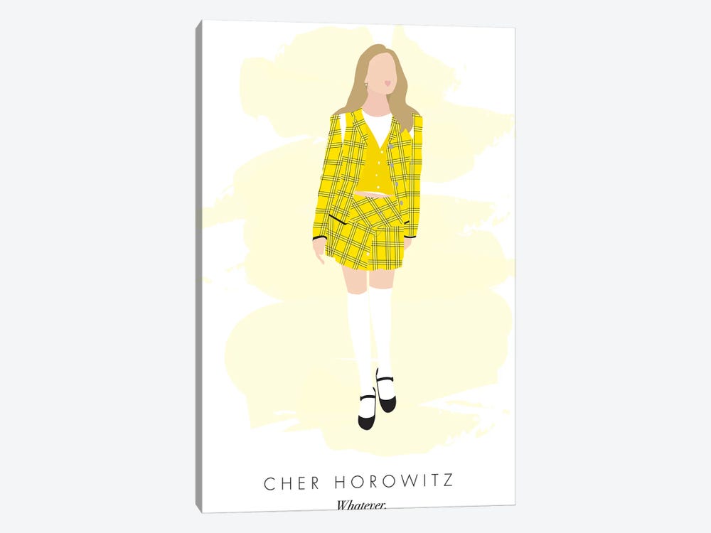 Cher Horowitz - Clueless Yellow Outfit by Nicole Basque 1-piece Canvas Art