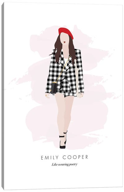 Emily Cooper - Emily In Paris Canvas Art Print - Drama TV Show Art