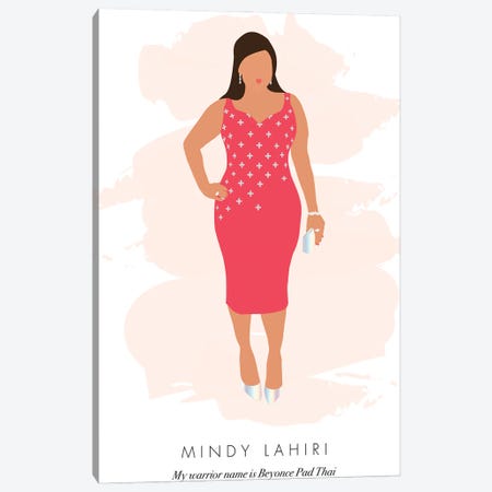 Mindy Lahiri - The Mindy Project Canvas Print #NBQ153} by Nicole Basque Canvas Print