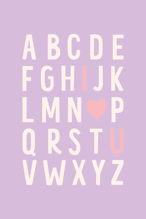 Abc I Love You by Nicole Basque wall art