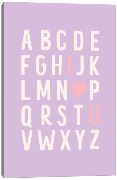 Abc I Love You Canvas Art Print - Full Alphabet Art