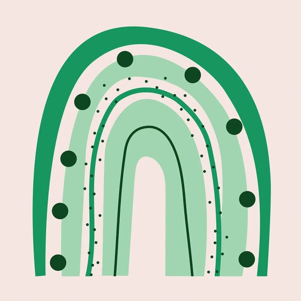 Rainbows: Green Boho Rainbow by Nicole Basque