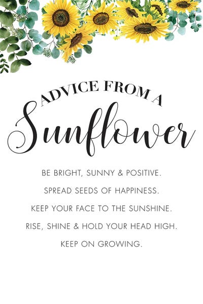 Fine Art Print: Advice From A Sunflower by Nicole Basque