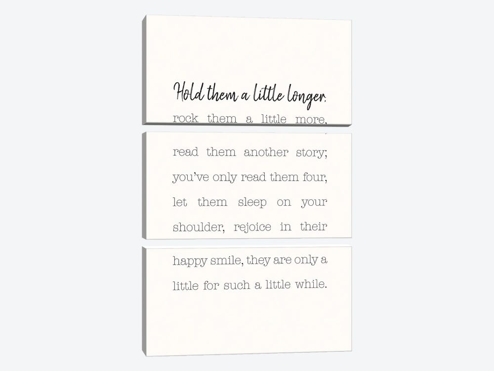 Hold Them A Little Longer by Nicole Basque 3-piece Canvas Wall Art