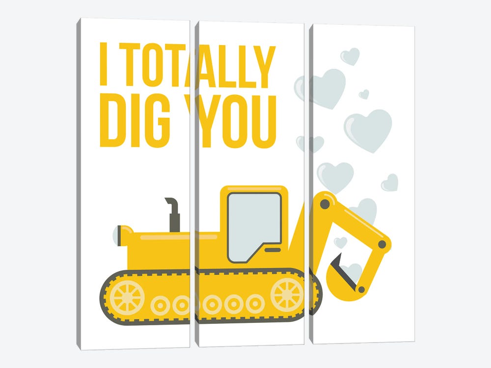 I Totally Dig You by Nicole Basque 3-piece Canvas Artwork