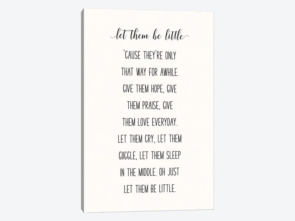 Let Them Be Little by Nicole Basque 1-piece Canvas Wall Art