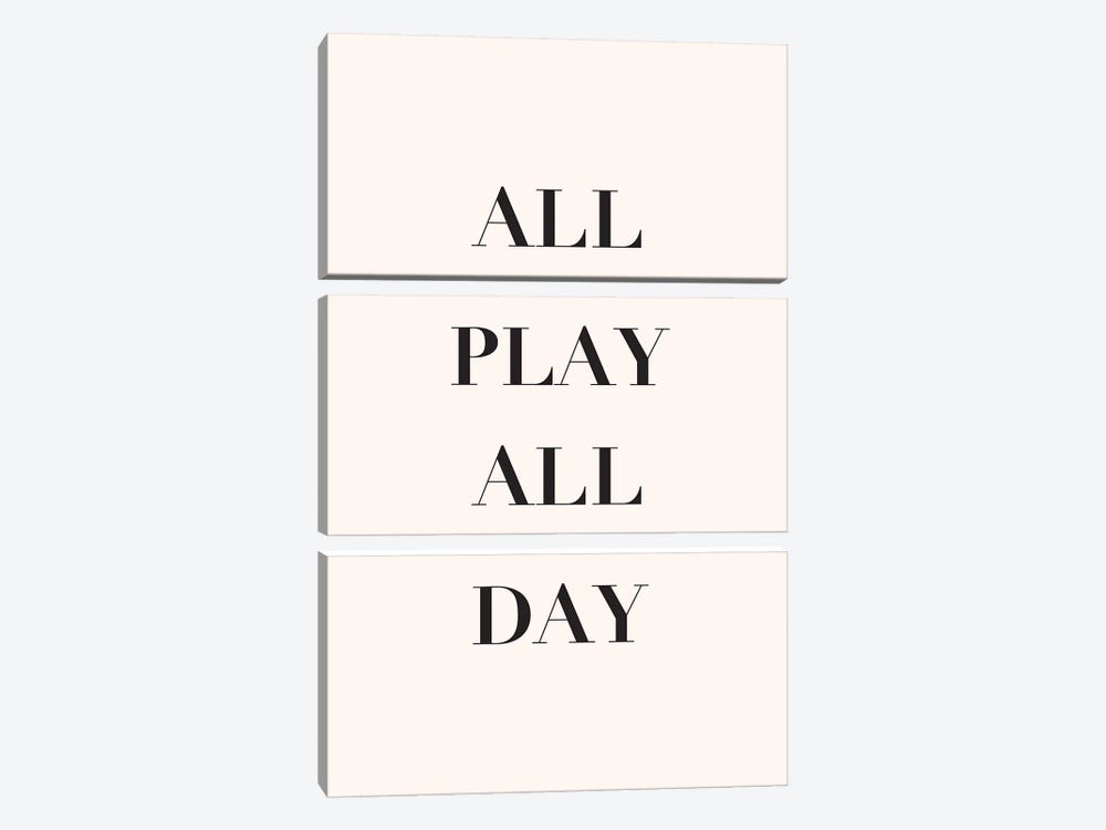 All Play All Day by Nicole Basque 3-piece Canvas Art Print