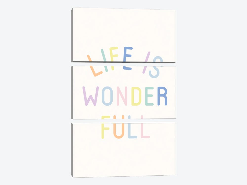 Life Is Wonderful by Nicole Basque 3-piece Canvas Art Print