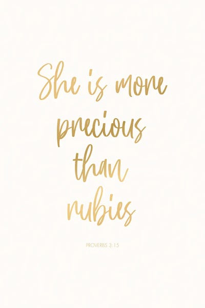 More Precious Than Rubies by Nicole Basque canvas print