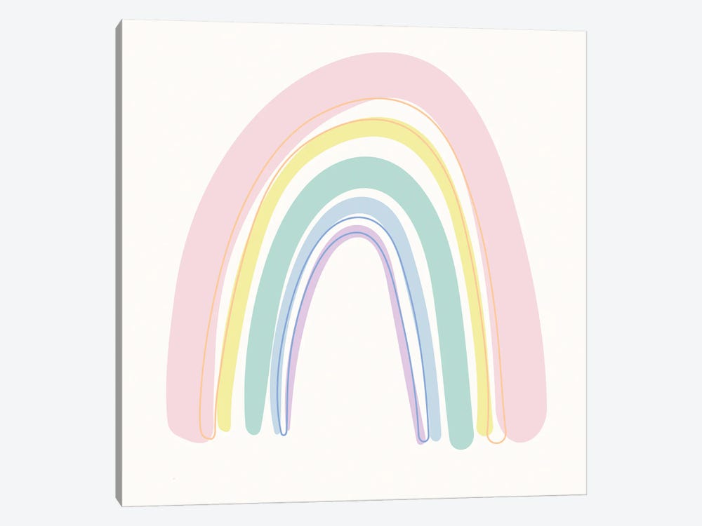 Pastel Boho Rainbow by Nicole Basque 1-piece Canvas Wall Art