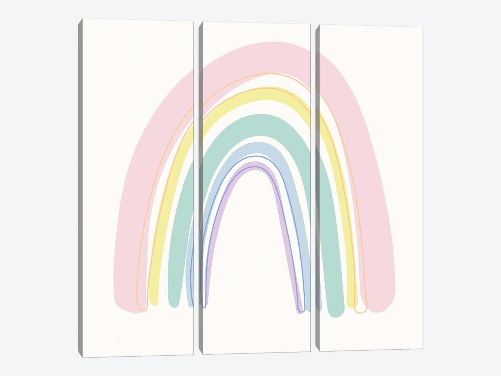 Pastel Boho Rainbow by Nicole Basque 3-piece Canvas Artwork