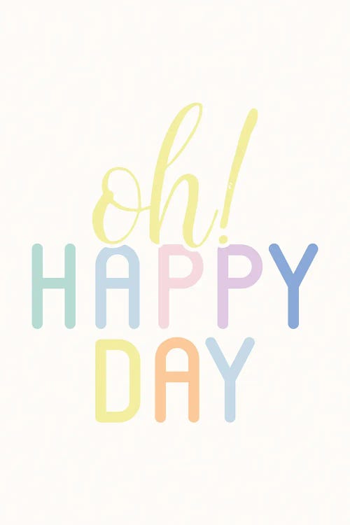 Pastel Oh Happy Day by Nicole Basque wall art