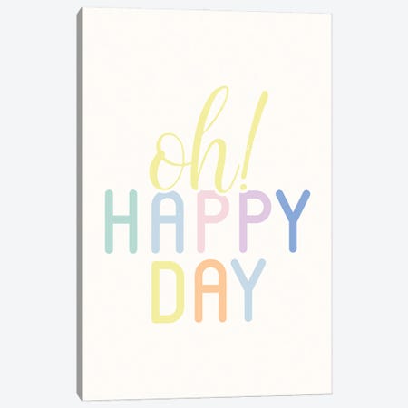Pastel Oh Happy Day Canvas Print #NBQ80} by Nicole Basque Canvas Art