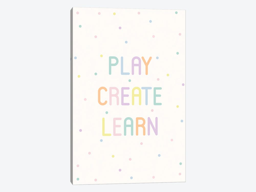 Pastel Play Create Learn by Nicole Basque 1-piece Canvas Artwork