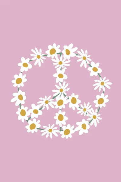 Purple Daisy Peace Sign