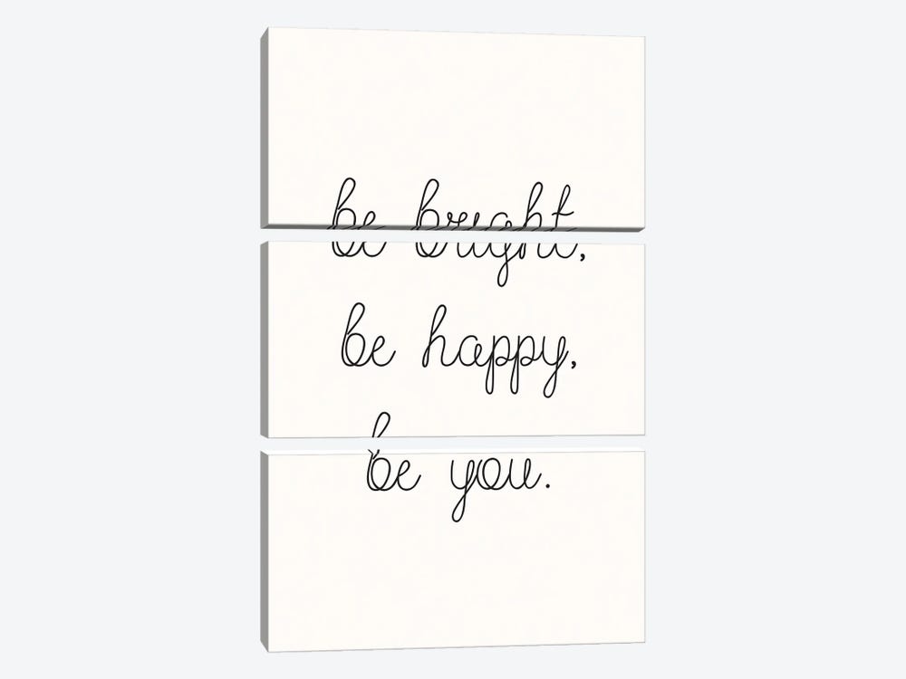 Be Bright Be Happy Be You by Nicole Basque 3-piece Canvas Wall Art