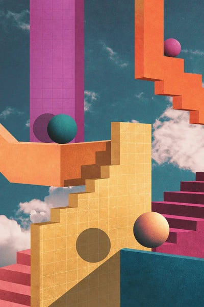 Pastel Station by Nibera Visuals framed wall art