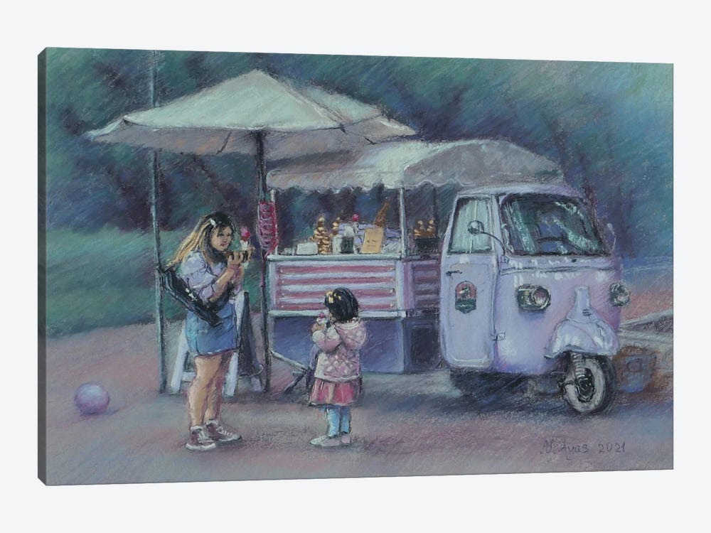 Ice Cream Bus by Natalie Ayas 1-piece Art Print