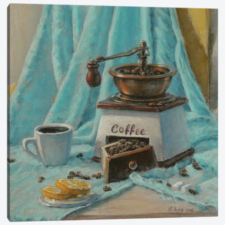 Coffee Time Canvas Print #NBZ19} by Natalie Ayas Canvas Art