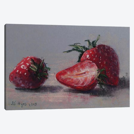 Strawberry Canvas Print #NBZ33} by Natalie Ayas Canvas Art
