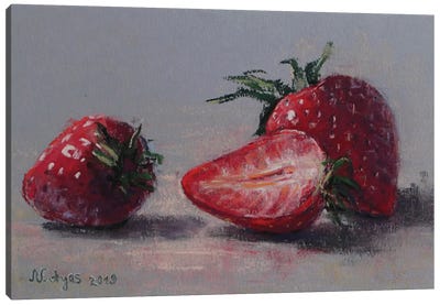 Strawberry Canvas Art Print - Natalie Ayas