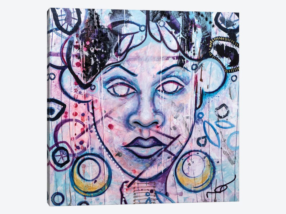 Black Queen by Nicole Collie 1-piece Canvas Art Print