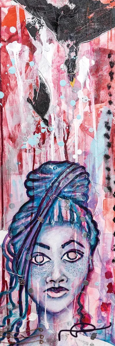 My Black Queen by Nicole Collie canvas print