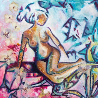 Broken Stain Glass by Nicole Collie canvas print