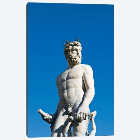 Neptune Figure, Fountain Of Neptune, Piazza della Signoria, Florence, Tuscany Region, Italy Canvas Print #NCO1} by Nico Tondini Canvas Art