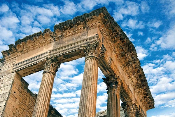 Columns: The Capitol, Dougga Archaeological Site, Tunisia I by Nico Tondini