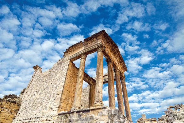 Columns: The Capitol, Dougga Archaeological Site, Tunisia II by Nico Tondini