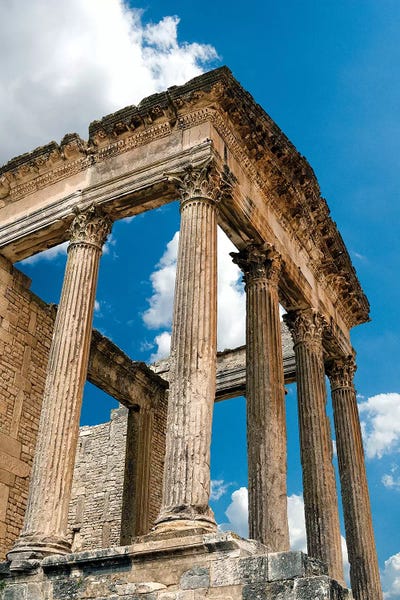 Columns: The Capitol, Dougga Archaeological Site, Tunisia III by Nico Tondini