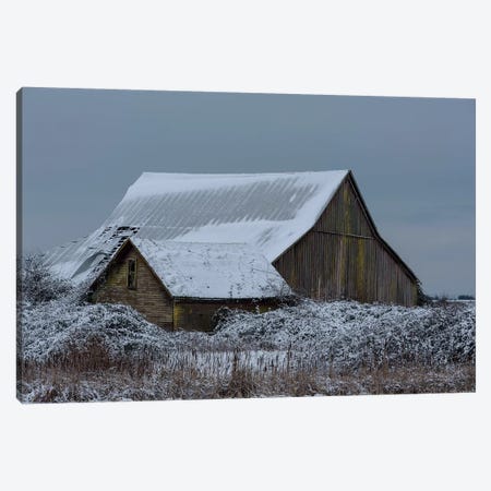 Winter Barn Canvas Print #NCR17} by Nancy Crowell Canvas Wall Art