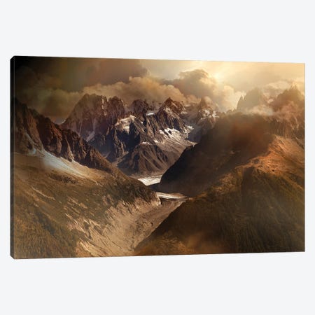 Mont Blanc Massiv Canvas Print #NCS9} by Nicolas Schumacher Art Print