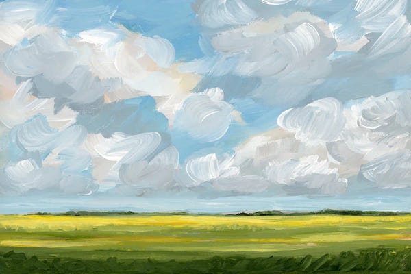 Refreshing Workspace: Clouds And Canola by Nicole Walsh