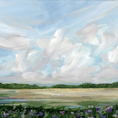 Wind And Wildflowers by Nicole Walsh framed canvas print