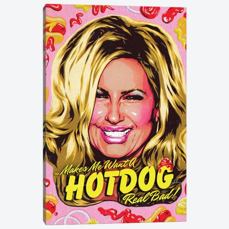 Makes Me Want A Hot Dog Real Bad Canvas Print #NDC37} by Nordacious Canvas Wall Art