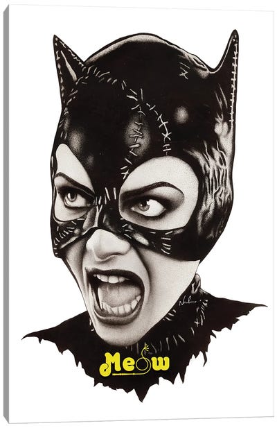 Meow Canvas Art Print - Catwoman